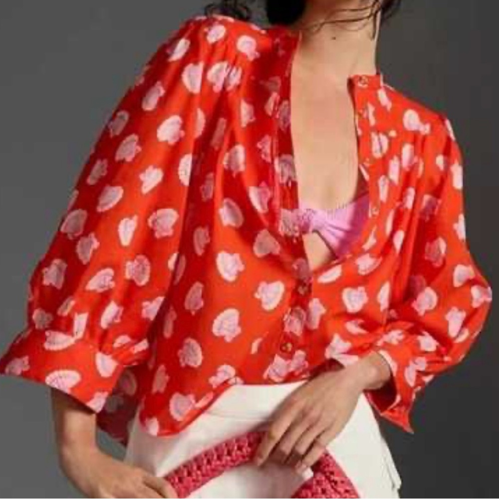 Anthropologie Maeve Seashell Blouse
